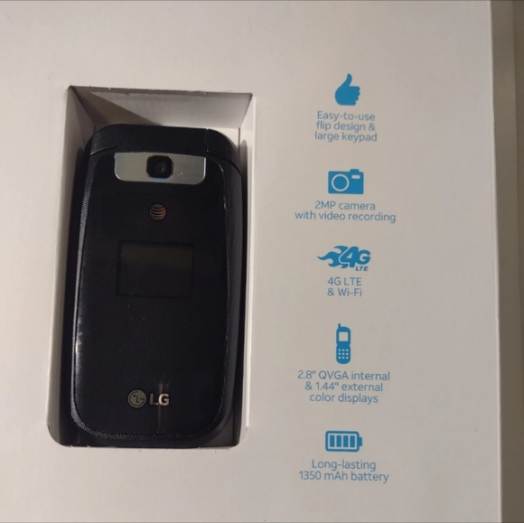 AT&T Cingular Flip 2 Cell Phone - 4GB Gray  Open Box. This appears unused, look - Picture 3 of 10